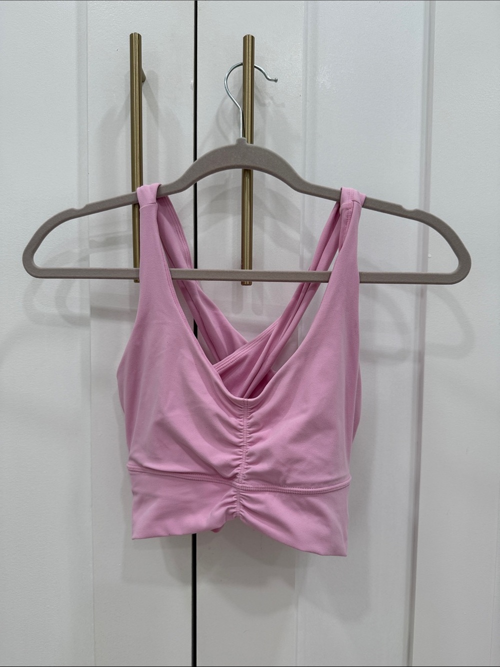 JoyLab Women's Pink Ruched Sports Bra l